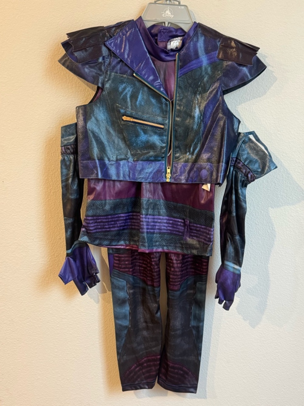 Disney Descendants Mal Costume Kids Size 9/10 Purple Villain Outfit NWT